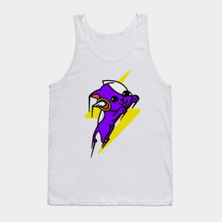 Lightning Bolt Flying Dog Purple Tank Top